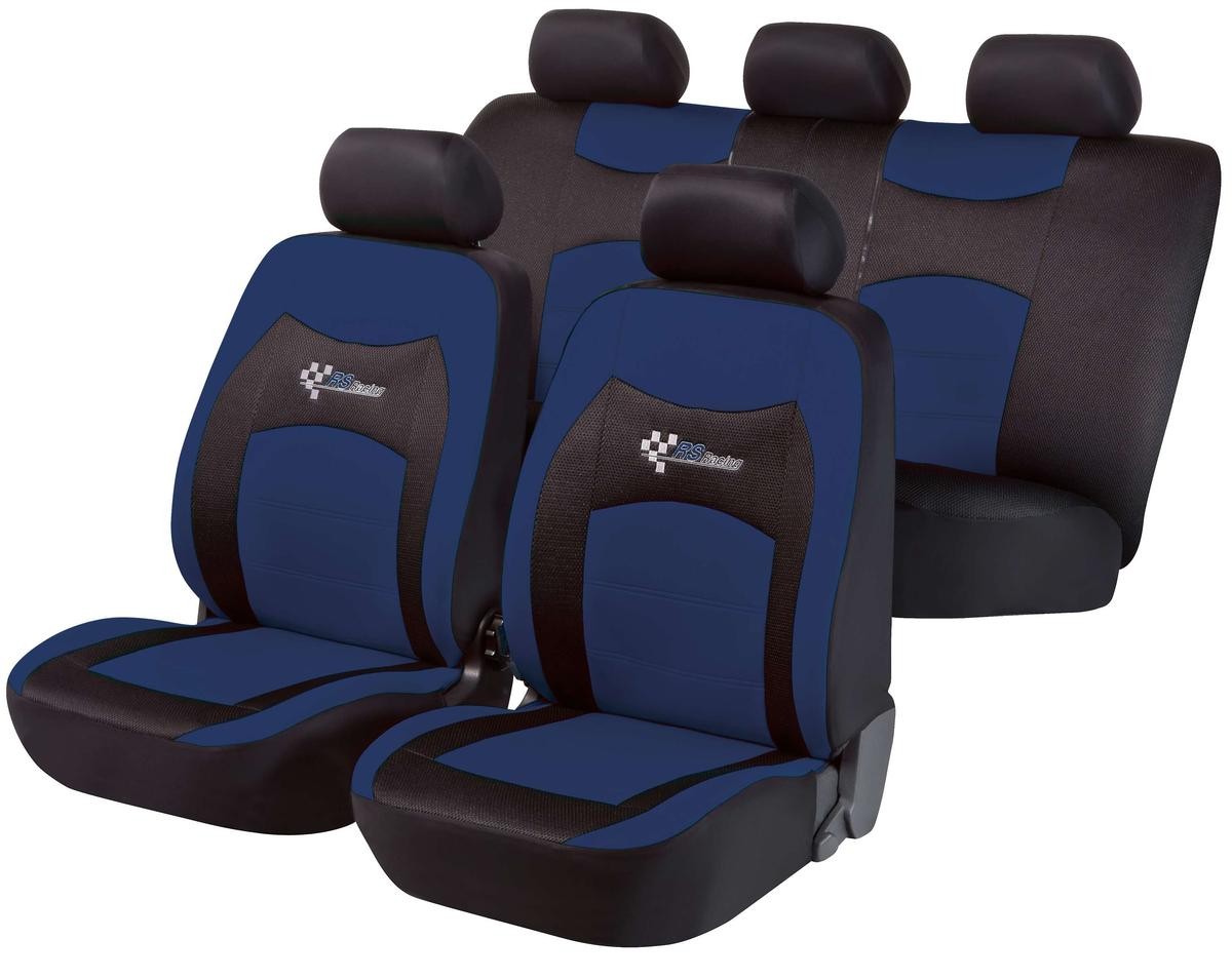 WALSER RS ​​Racing 11821 Sitzschonbezug blau/schwarz, Mit Motiv, Polyester,  vorne und hinten ▷ AUTODOC Preis und Erfahrung