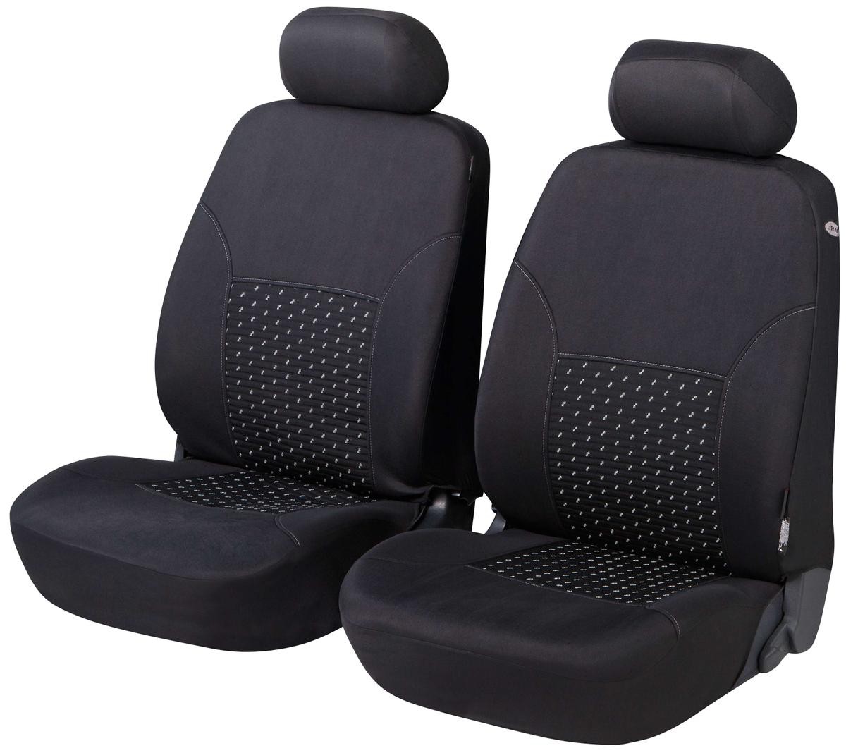 WALSER 11938 Auto seat covers OPEL Corsa D Hatchback (S07) black/grey, Polyester, Front