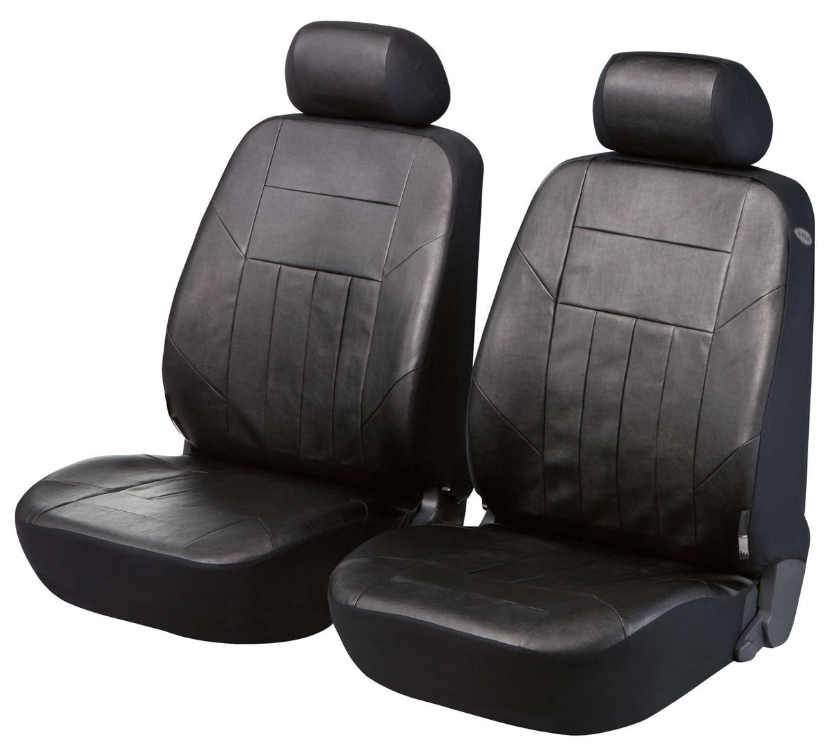 WALSER 11958 Auto seat covers AUDI A6 Avant (4G5, 4GD, C7) black, Leatherette, Front