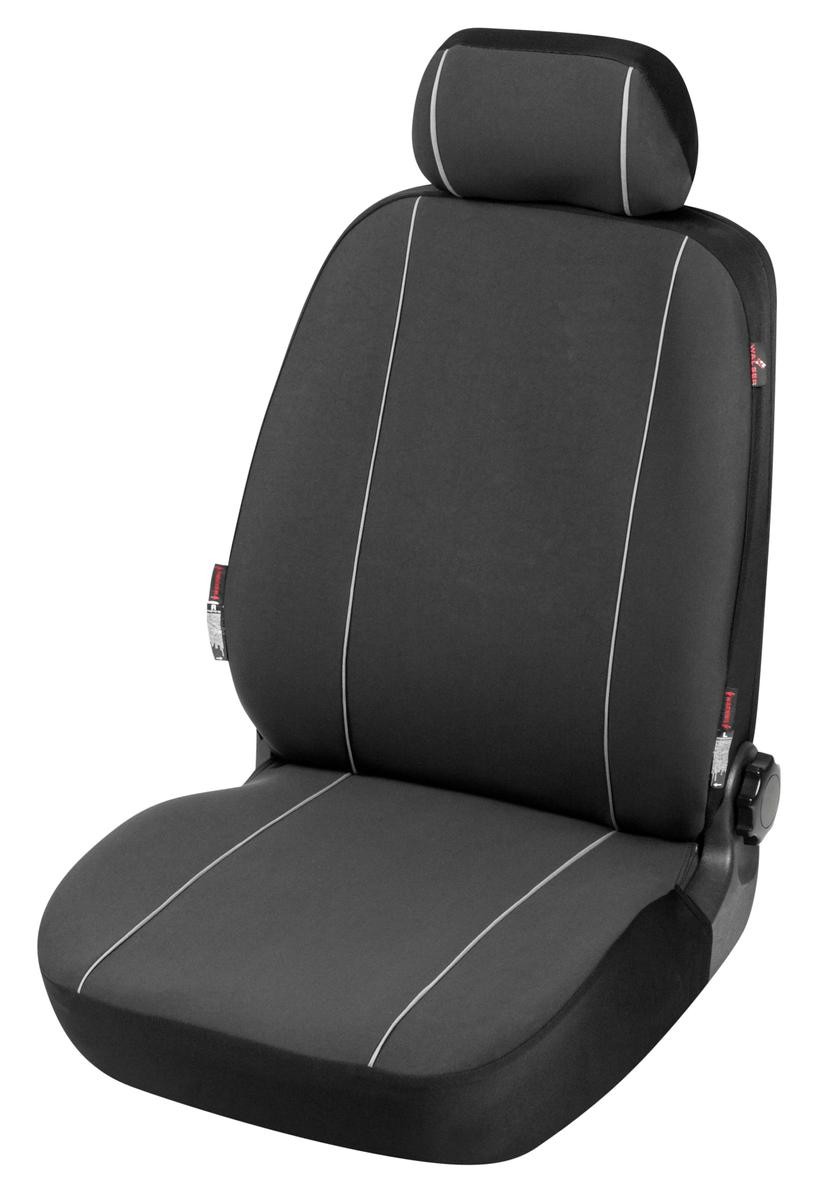 WALSER 13555 Auto seat covers CITROЁN C2 Hatchback (JM) black/white, Polyester, Front