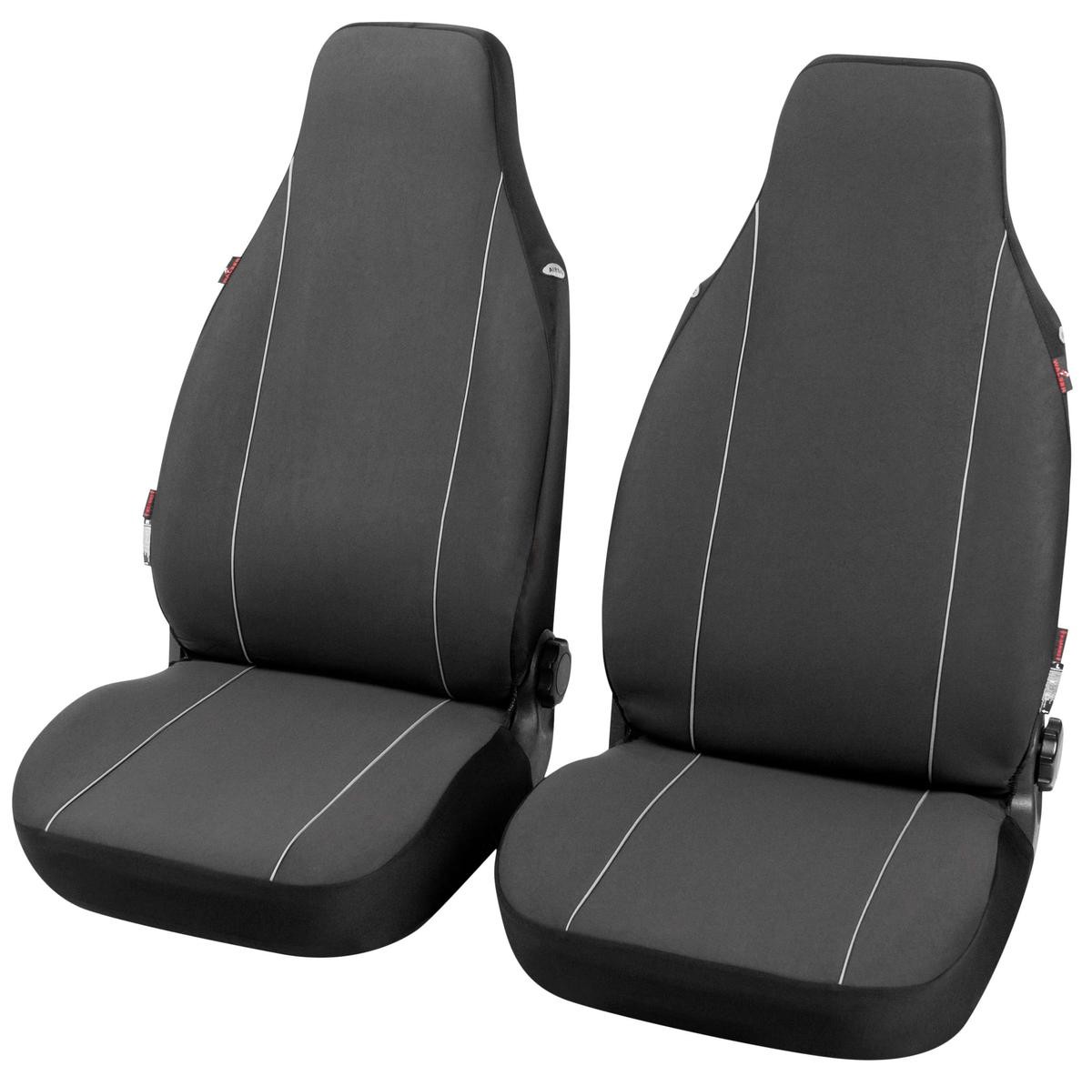 WALSER 13558 Auto seat covers AUDI A6 Avant (4G5, 4GD, C7) black, Polyester, Front