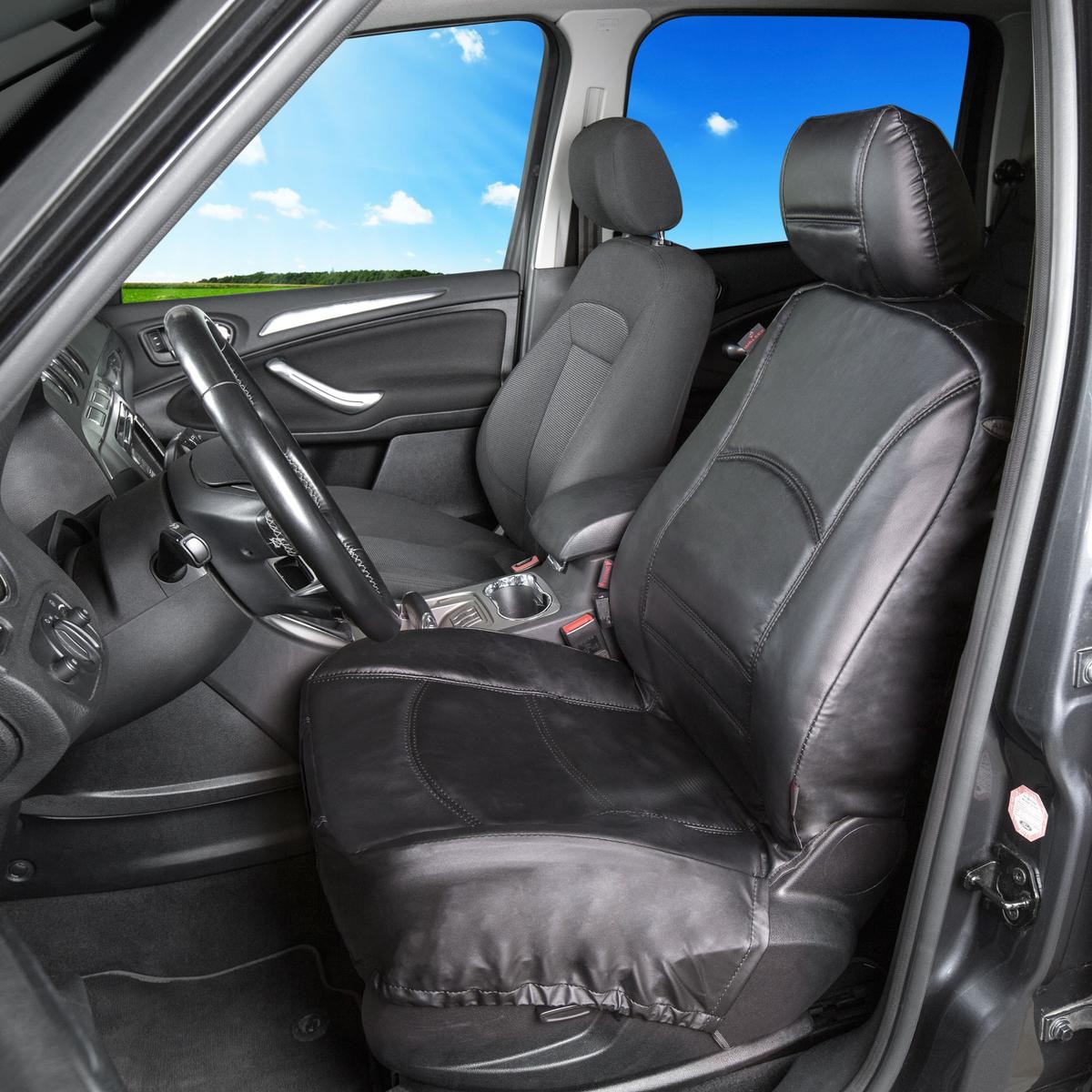 Schonbezüge Sitzbezüge für Suzuki Vitara SX4 Grau Schwarz Vorne 1+1 Sa