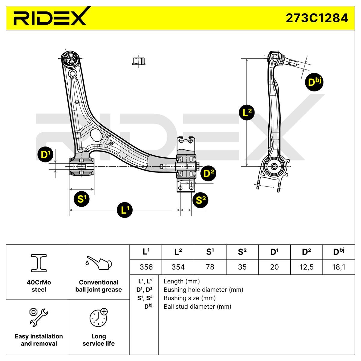 RIDEX Trailing arm 273C1284 buy online