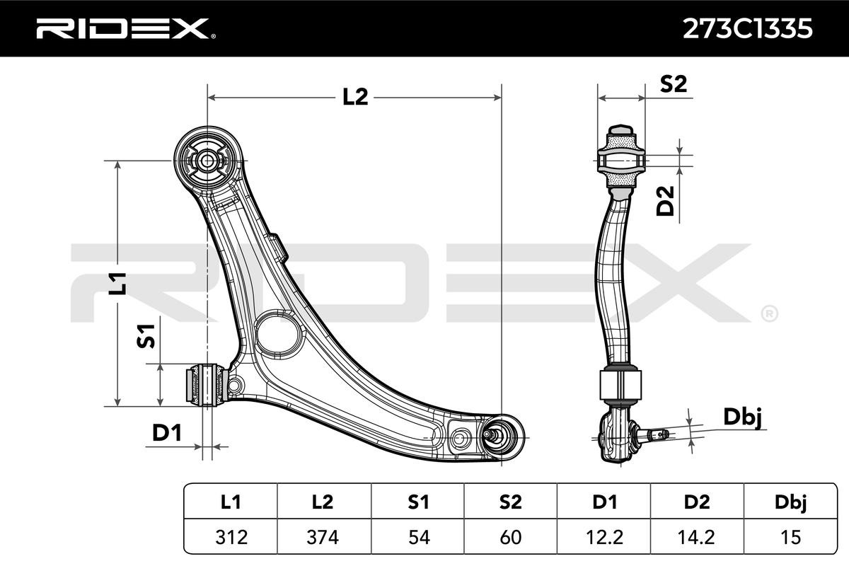 RIDEX Trailing arm 273C1335 buy online