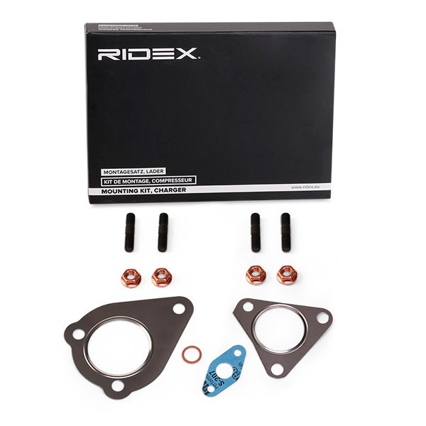 RIDEX 2420M0018 Mounting Kit, charger with gaskets/seals, with mounting manual, with bolts/screws