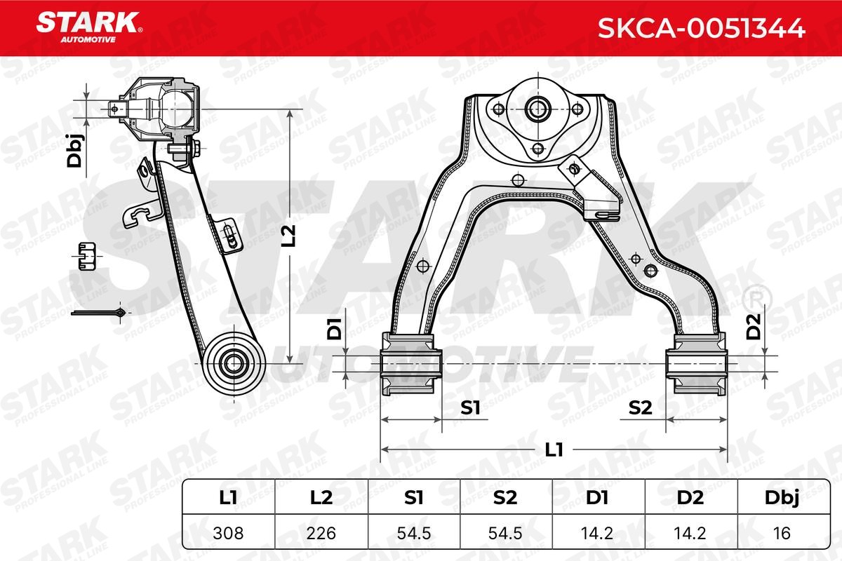 OEM-quality STARK SKCA-0051344 Suspension control arm