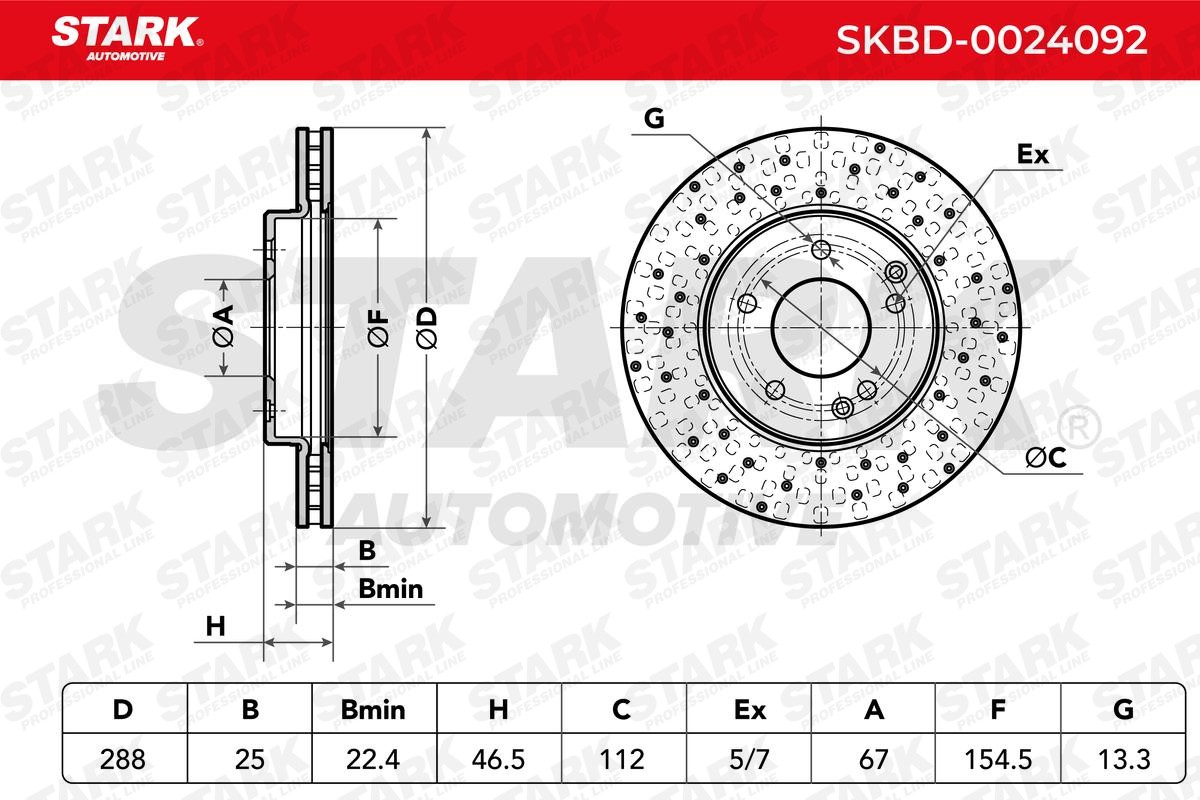 OEM-quality STARK SKBD-0024092 Brake rotor