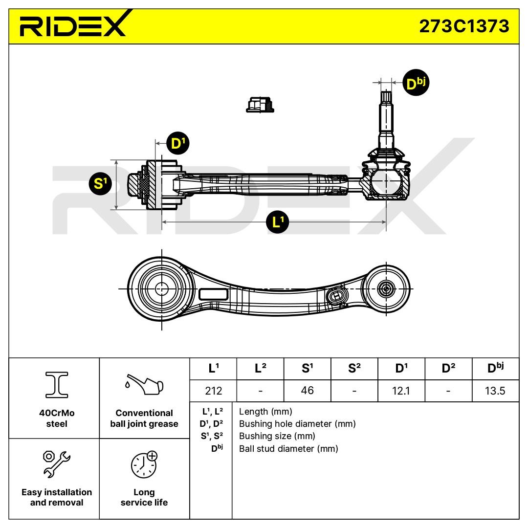 RIDEX Trailing arm 273C1373 buy online
