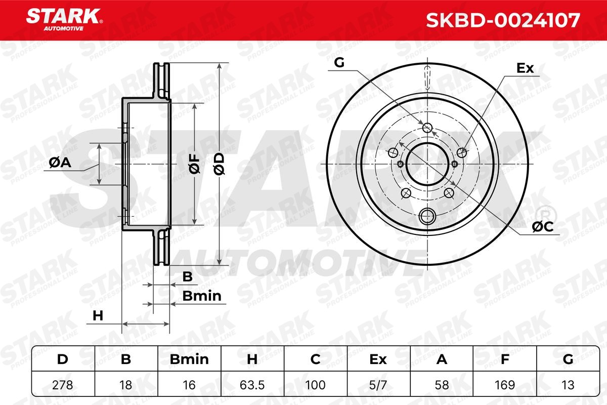 Brake disc SKBD-0024107 from STARK