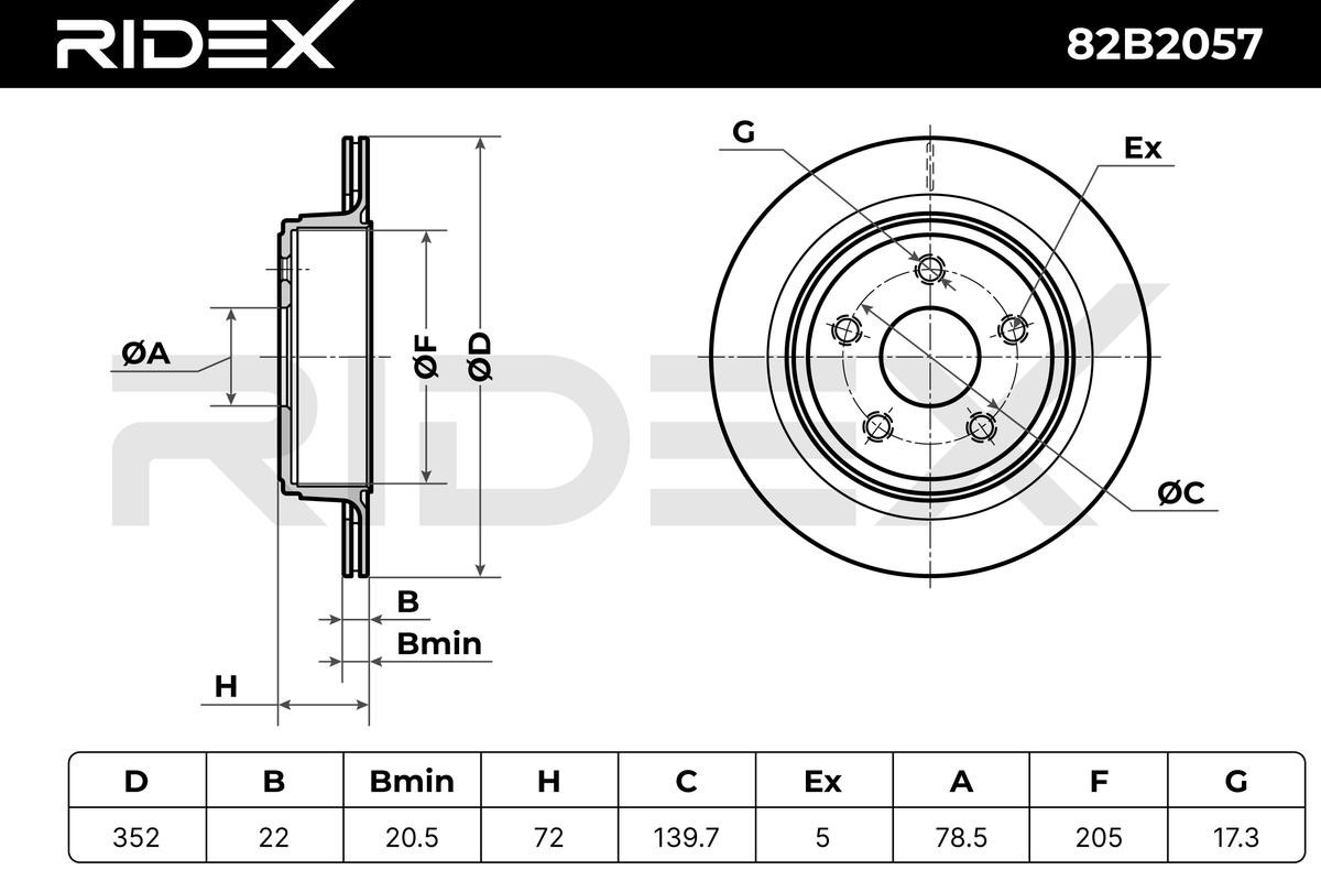 RIDEX Brake discs 82B2057 buy online