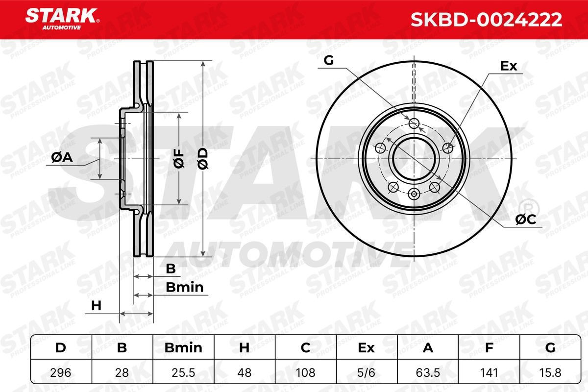 OEM-quality STARK SKBD-0024222 Brake rotor