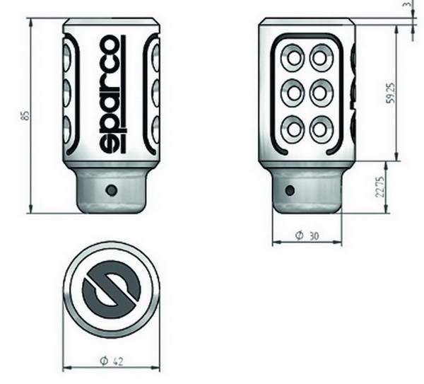 OPC01030000 SPARCO Schaltknäuf Aluminium, Universal ▷ AUTODOC Preis und  Erfahrung