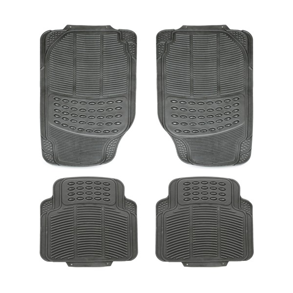 VIRAGE 93-011 Floor mats Rubber, Front and Rear, Quantity: 4, black, Universal fit