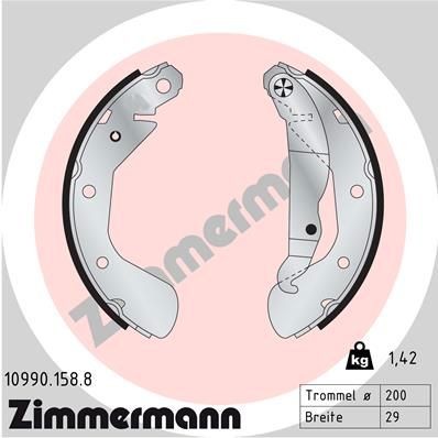 Great value for money - ZIMMERMANN Brake Shoe Set 10990.158.8