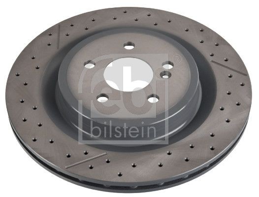 FEBI BILSTEIN 107722 Brake disc Rear Axle, 330x22mm, 5x112, internally vented, slotted/perforated, Coated, High-carbon