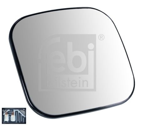 FEBI BILSTEIN 107940 Spiegelglas, Weitwinkelspiegel für VOLVO FM 7 LKW in Original Qualität