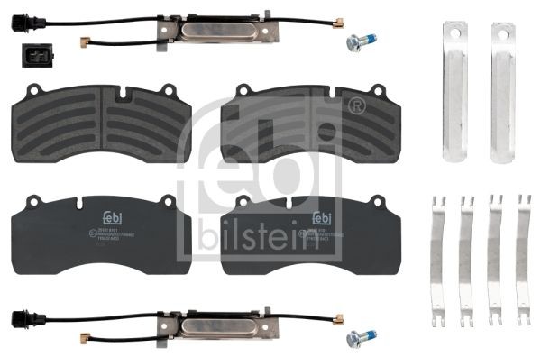 29147 FEBI BILSTEIN Rear Axle, Front Axle, incl. wear warning contact, with fastening material Width: 92mm, Thickness 1: 29,8mm Brake pads 116232 buy