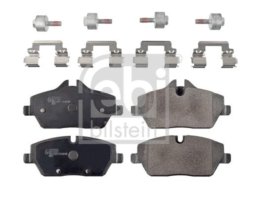 D1308-8992 FEBI BILSTEIN Front Axle, prepared for wear indicator, with fastening material Width: 53,7, 65mm, Thickness 1: 12,6mm Brake pads 116235 buy