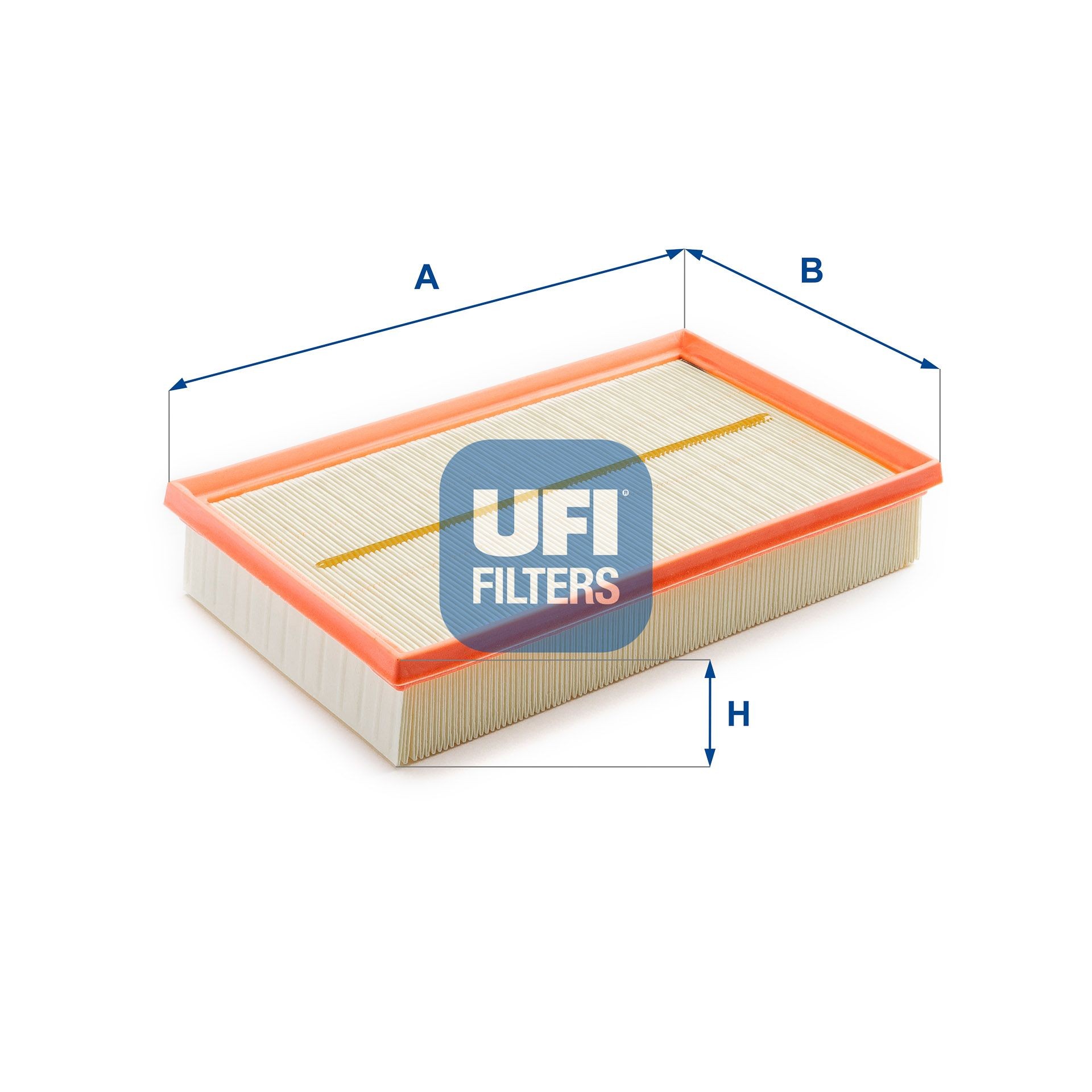 30.A45.00 UFI Air filters SKODA 48,5mm, 172,5mm, 276mm, Filter Insert