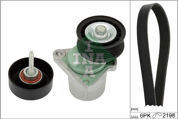 Original INA Auxiliary belt kit 529 0397 10 for FORD TRANSIT