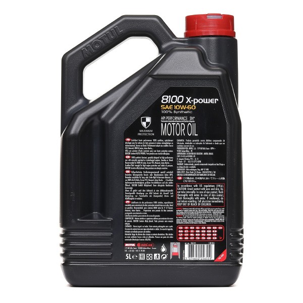 109696 Motor oil 8100 X-POWER 10W-60 MOTUL 17951 review and test