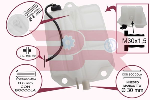 BOTTO RICAMBI with cap Expansion tank, coolant BRAC6669 buy
