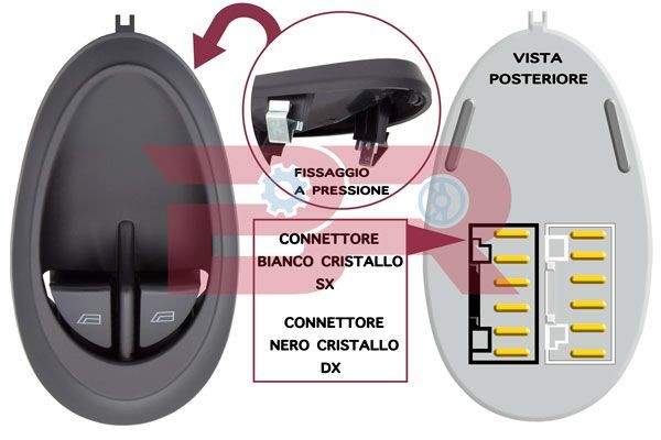 BOTTO RICAMBI Driver side Switch, window regulator BREL1134 buy