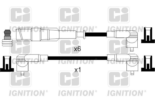 QUINTON HAZELL XC838 Ignition Cable Kit 021905409B