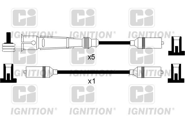QUINTON HAZELL Ignition cable set VW Transporter T4 Platform / Chassis (70E, 70L, 70M, 7DE, 7DL, 7D) new XC953