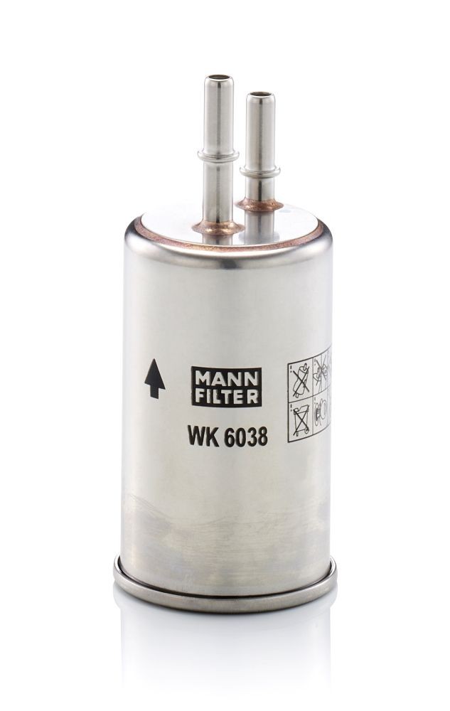MANN-FILTER In-Line Filter, 8mm, 8mm Height: 95mm Inline fuel filter WK 6038 buy
