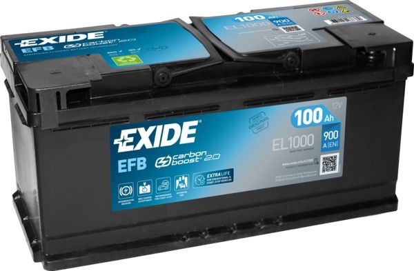 EXIDE Batterie 12V 100Ah 850A B13 EFB-Batterie EL1000 APRILIA Mofa Maxi-Scooter