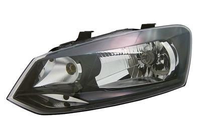 VAN WEZEL 5829967 Headlight Left, H4, Crystal clear, for right-hand traffic, with motor for headlamp levelling, P43t