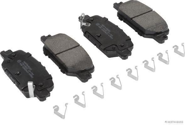 HERTH+BUSS JAKOPARTS with acoustic wear warning Height: 49mm, Width: 119mm, Thickness: 15,7mm Brake pads J3614022 buy