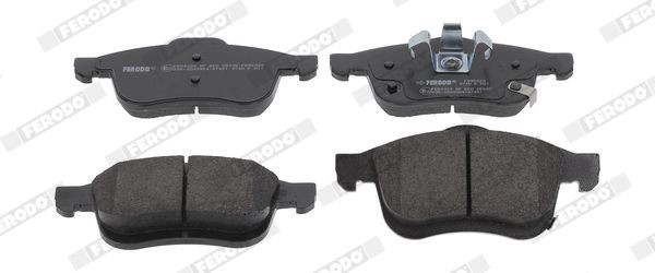 FERODO FDB5020 Brake pad set with acoustic wear warning, with piston clip, without accessories