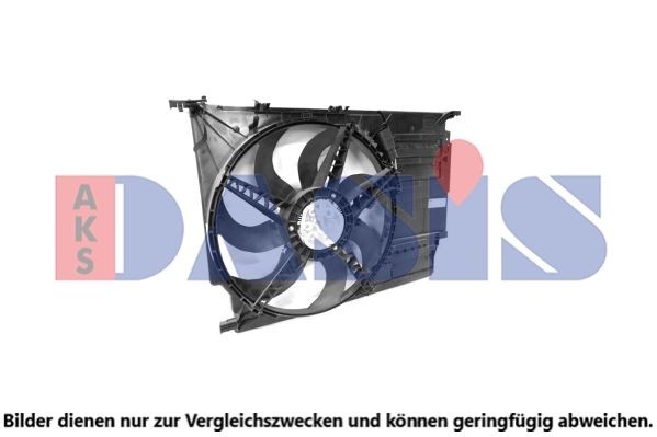 AKS DASIS 058113N Fan, radiator Ø: 440 mm, 12V, 300W, with radiator fan shroud