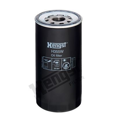 HENGST FILTER H355W Oil filter M30x2, Spin-on Filter