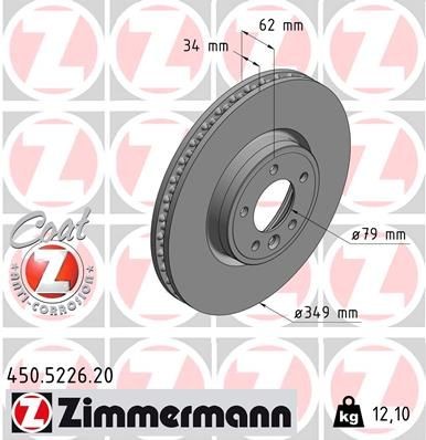 ZIMMERMANN 450.5226.20 Brake disc LAND ROVER experience and price
