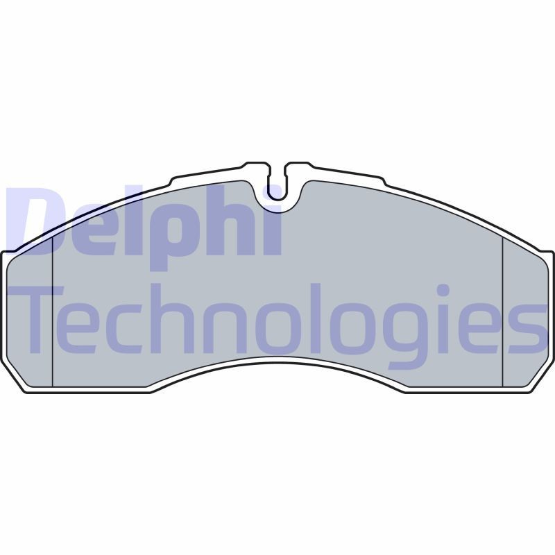 DELPHI incl. wear warning contact, without anti-squeak plate, with accessories Height 1: 67,8mm, Height 2: 67,8mm, Width 1: 164,7mm, Width 2 [mm]: 164,7mm, Thickness 1: 19,6mm, Thickness 2: 19,6mm Brake pads LP3541 buy