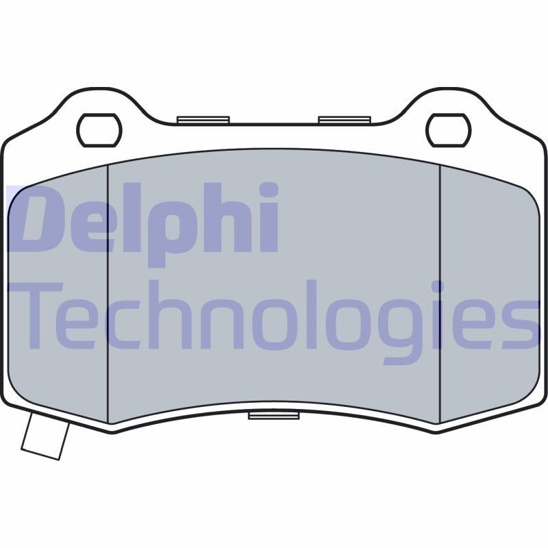 DELPHI LP3547 Brake pad set with acoustic wear warning, with anti-squeak plate, without accessories