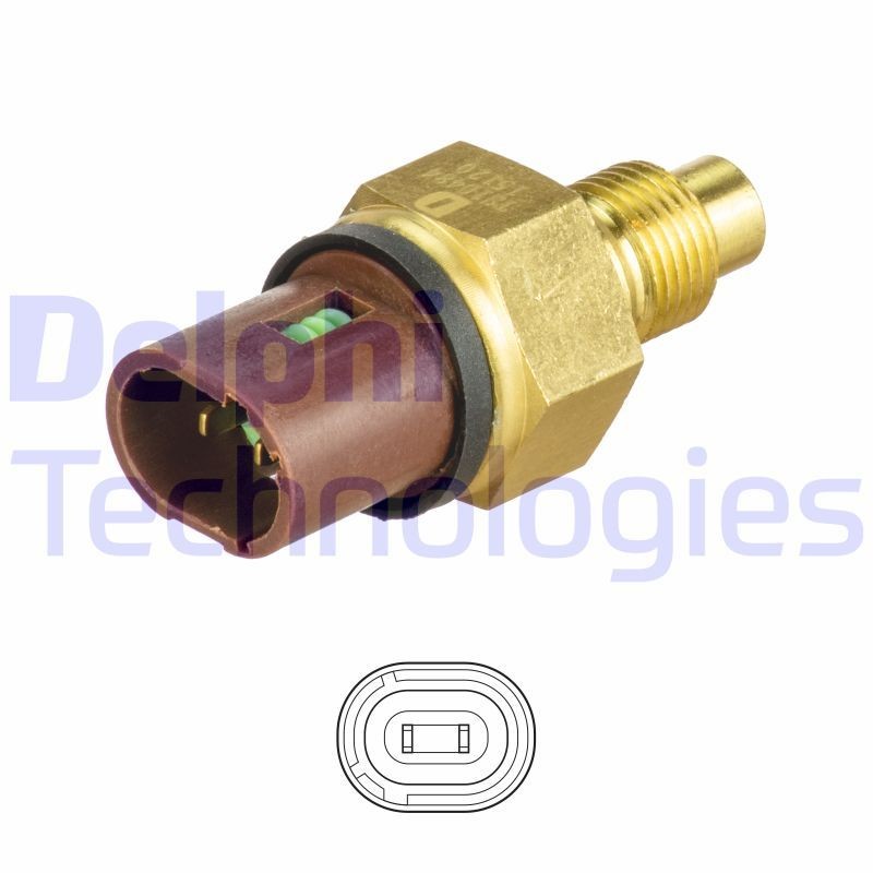DELPHI Number of pins: 2-pin connector Coolant Sensor TS10484 buy