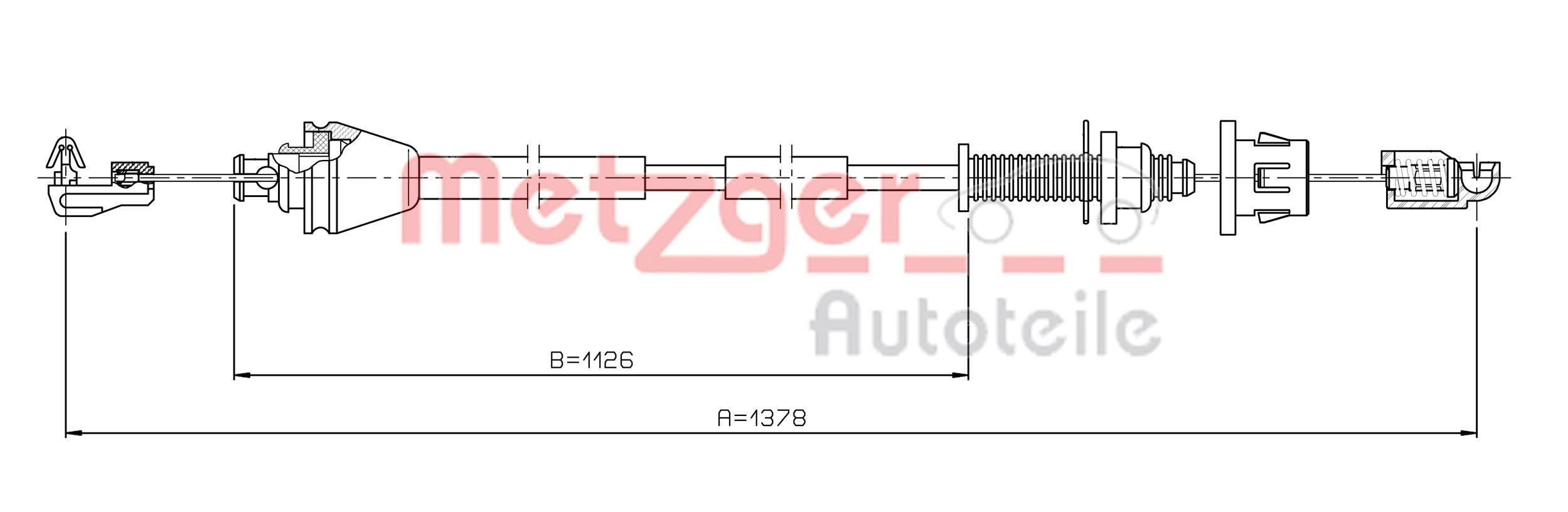 METZGER 3.RE001 Throttle cable