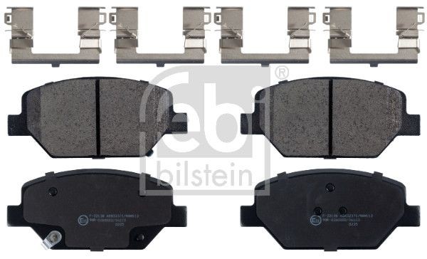 D1886-9114 FEBI BILSTEIN Front Axle, with acoustic wear warning, with anti-squeak plate, with fastening material Width: 64,1mm, Thickness 1: 19,2mm Brake pads 116248 buy