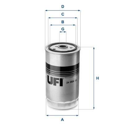 UFI Filter Insert Height: 155mm Inline fuel filter 24.064.00 buy