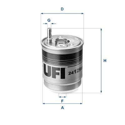 UFI 24.129.00 Fuel filter Filter Insert, 9,8mm