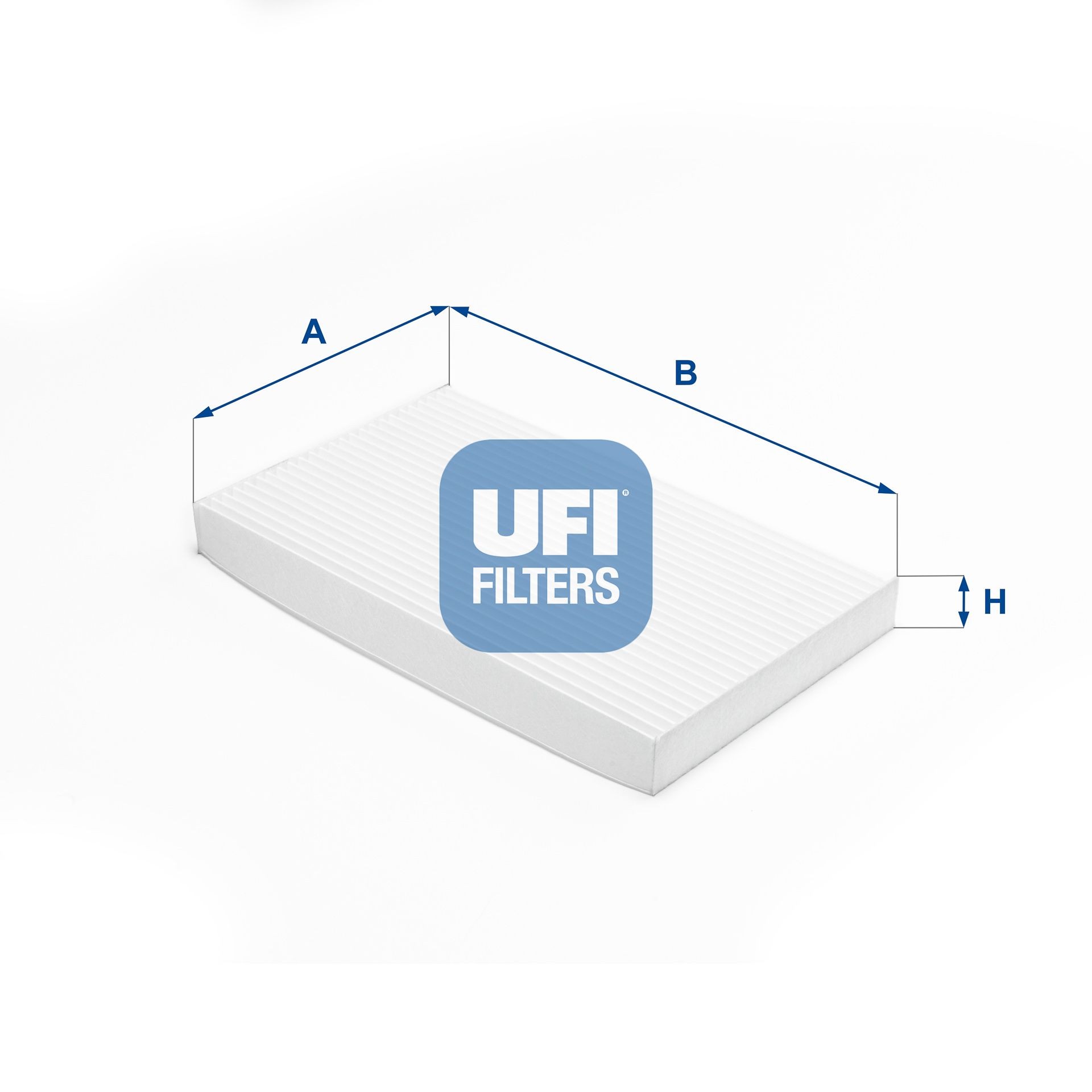 UFI Particulate Filter, 150 mm x 260 mm x 25 mm Width: 260mm, Height: 25mm, Length: 150mm Cabin filter 53.388.00 buy