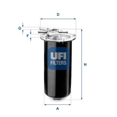 UFI Filter Insert, 10mm, 10mm Height: 234mm Inline fuel filter 55.411.01 buy