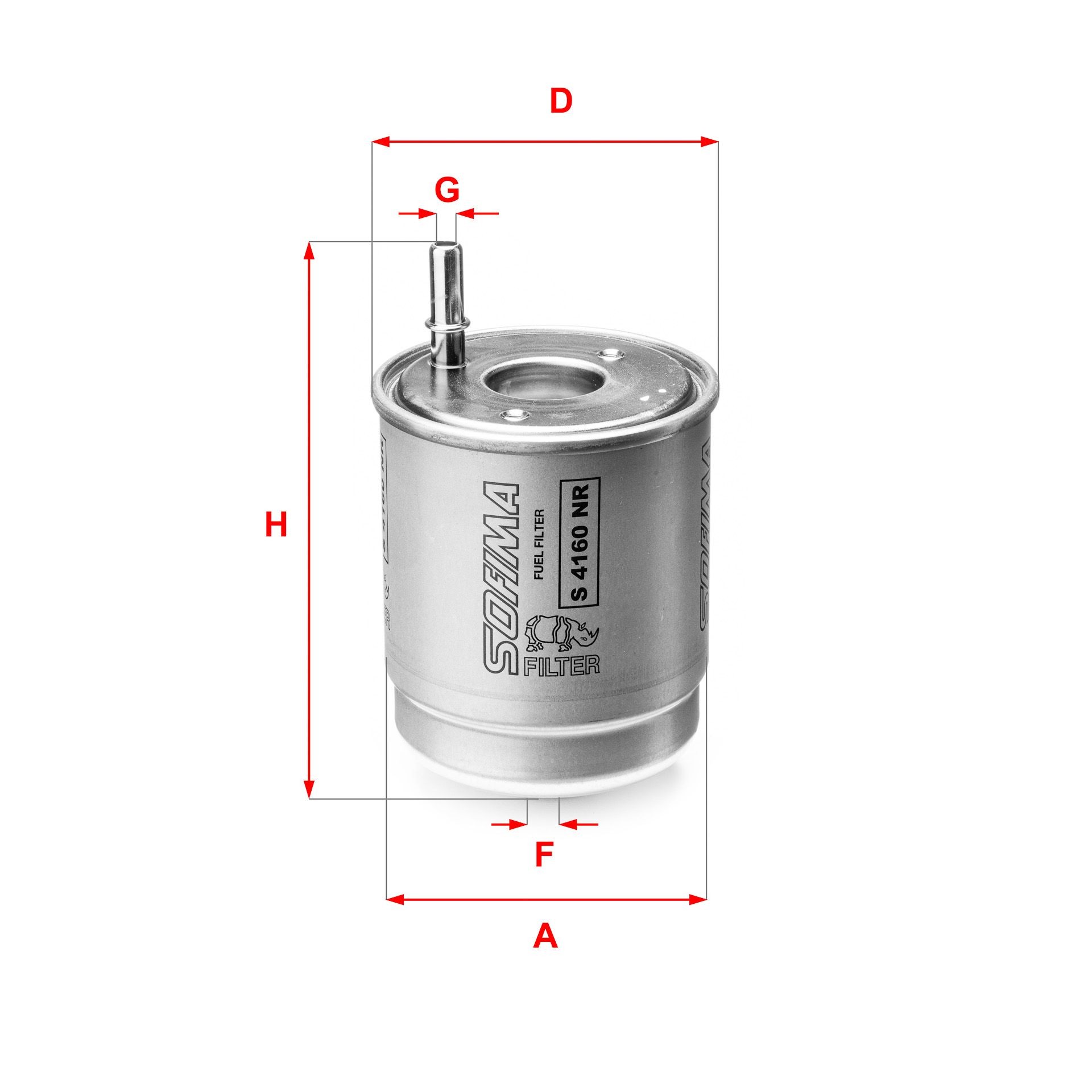 SOFIMA S 4160 NR Fuel filter Filter Insert, 9,8mm