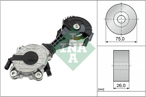 INA 534042510 Tensioner pulley 11 28 7 571 013