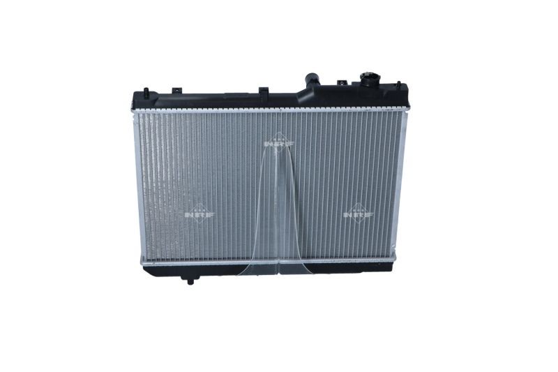 NRF 59325 Engine radiator Aluminium, 518 x 348 x 26 mm, with cap, Brazed cooling fins