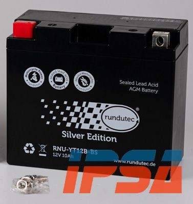 IPSA TMBA51015 PIAGGIO Maxi-Scooter Batterie 12V 10Ah 125A ohne Pluspol links, AGM-Batterie